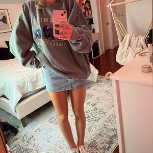 BRANDY MELVILLE JOHN GALT YOSEMITE CREWNECK SAGE GREEN NEVER WORN